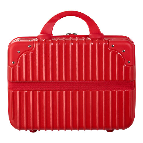 Living And Home Portable Hard Shell Handheld Makeup Travel Case, Red 2