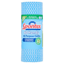 Spontex 40 Handy All Purpose Cleaning Cloths on a Roll