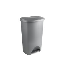 Addis 50ltr Pedal Bin, Grey Metallic, 518120