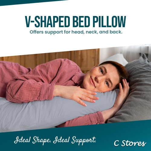 CnA Stores Orthopaedic V-Shaped Pillow Extra Cushioning Support For He 2