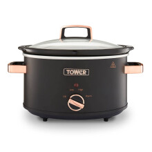 Tower T16042BLK Cavaletto 3.5 Litre Slow Cooker with 3 Heat Settings,