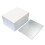 Culpitt 18" x 14" Cake Board & White Cake Box Combo, Oblong Silver Fer 3