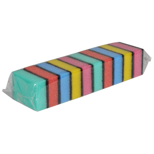 ABENA Multicoloured Sponges, One Size Pack of 10