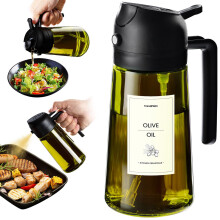 TrendPlain 470ml Olive Oil Spray Bottle - 2 in 1 Olive Oil Dispenser B