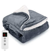 PROALLER Heated Blanket Electric Throw 160x130CM, 10 Levels &1-9H Time