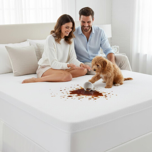 IMFAA 100% Water & Moisture Proof Extra Deep Terry Towel Mattress Prot 2