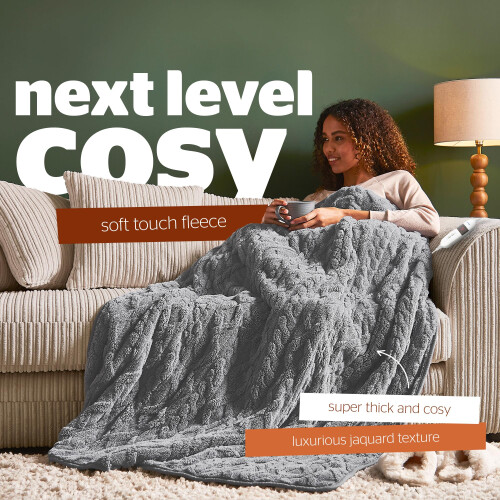 Silentnight Silentnight Luxury Super Cosy Heated Throw -Thick Snuggly Soft Chunky 2