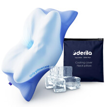 Derila Ergo Cooling Pillowcase, Size 56x36 cm, Bed Pillow Case with Zi