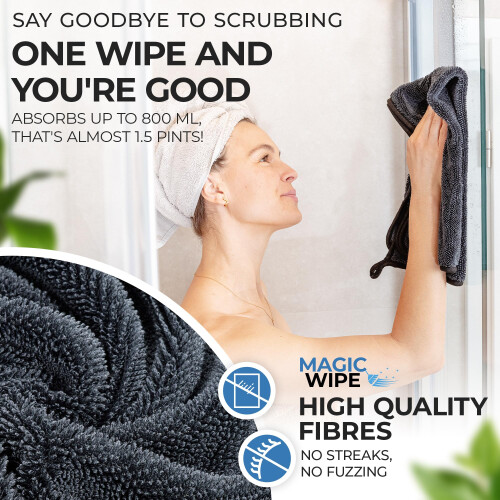 Magicwipe Bathroom Drying Cloth XXL (4060 cm, 2 Pack) – Removes Lime 2