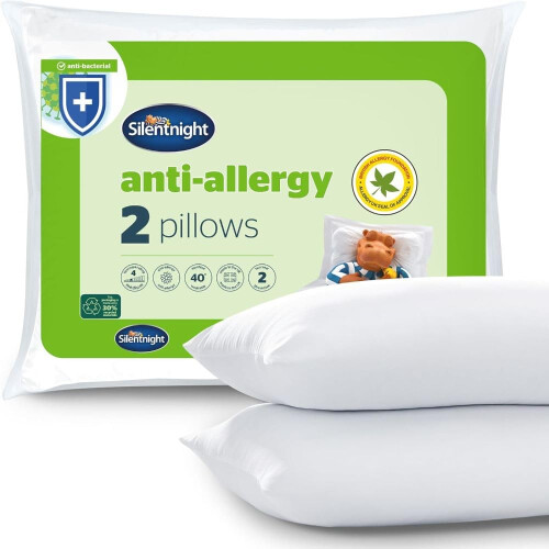 Silentnight Silentnight Anti Allergy Pillow Pack of 2 - Medium Support Anti Bacter