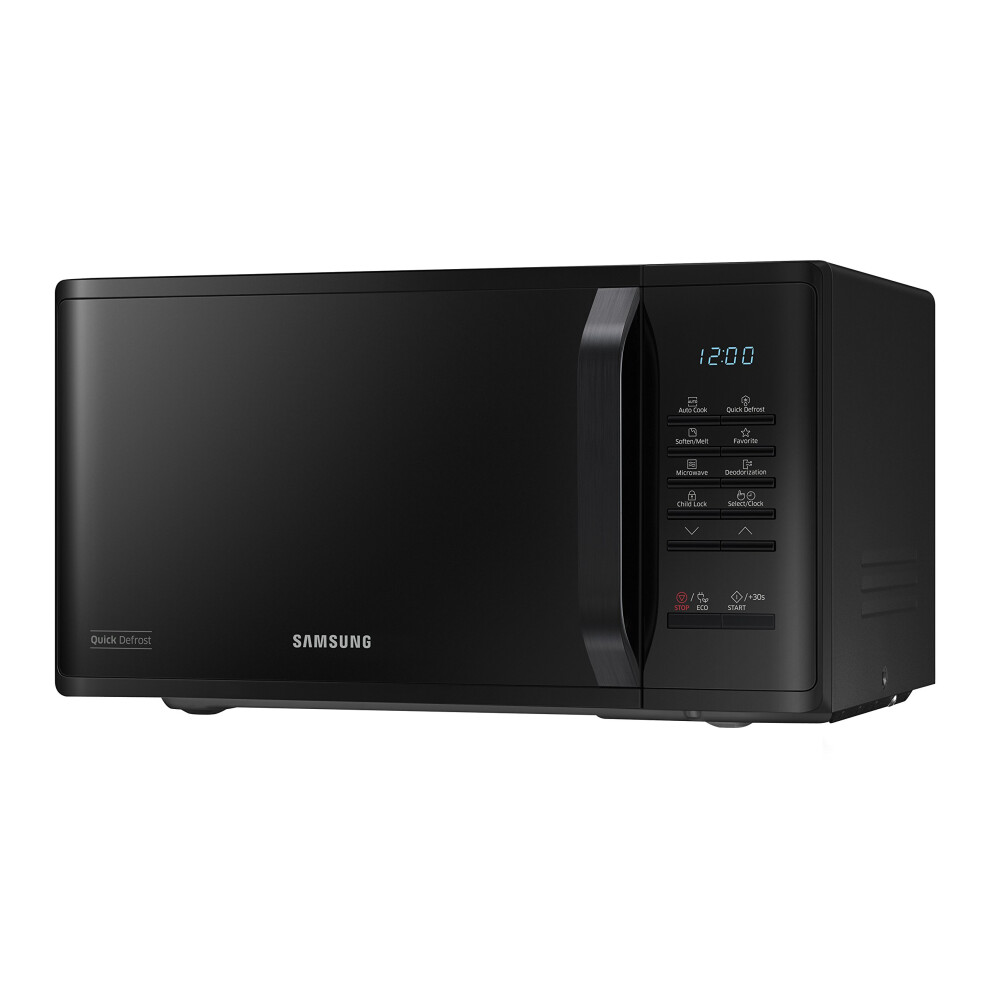 New Samsung Ms23k3513ak Solo Microwave, 23 Litre, Black