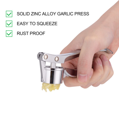 Jsdoin Professional Kitchen Garlic Press/Mincer/Crusher UK, Peeler Squ 2