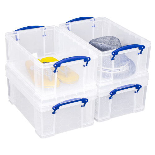 Really Useful Box 9 Litre Plastic Storage Box Clear, Multi-purpose sta 1