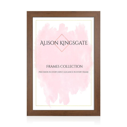 Alison Kingsgate Modern A2 Walnut Picture Frames- Engineered Wood Phot