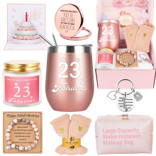 Awfrky 23rd Birthday Gifts for Women, Happy 23 Years Old Birthday Bask