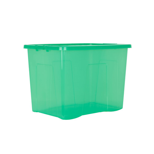 Wham Wham Crystal 4 x 80L Stackable Plastic Storage Boxes with Lids | Ideal 1