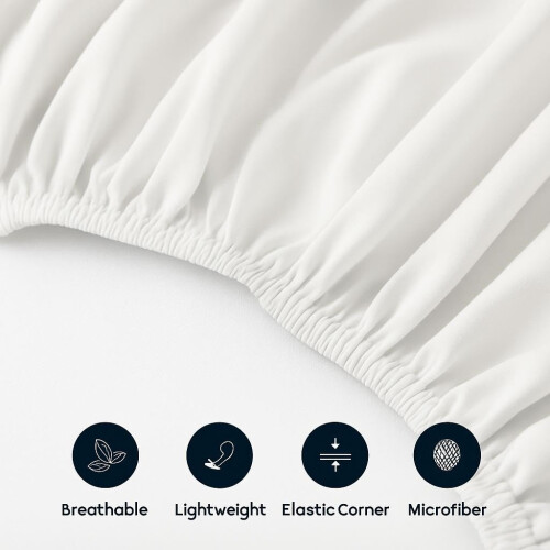 ChComfort Deep Double Size Fitted Sheet with 2 Matching Pillowcase - W 2