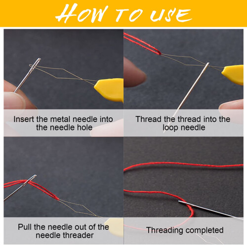 10 pcs Needle Threaders Brass Wire Gourd Shaped Plastic Needle Thread 2