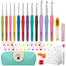 Crochet Hooks Set 51 Pack Knitting Kit, 12 Sizes Crochet Hooks, Croche