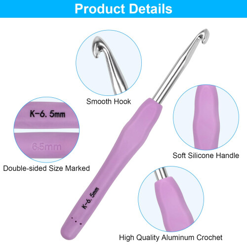 Crochet Hooks Set 51 Pack Knitting Kit, 12 Sizes Crochet Hooks, Croche 2
