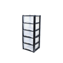 Neat. 5 Plastic Storage Drawers Unit with See-Through Drawers, Compact