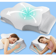 Hydomi Cervical Memory Foam Pillow for Neck and Shoulder Pain-Adjustab