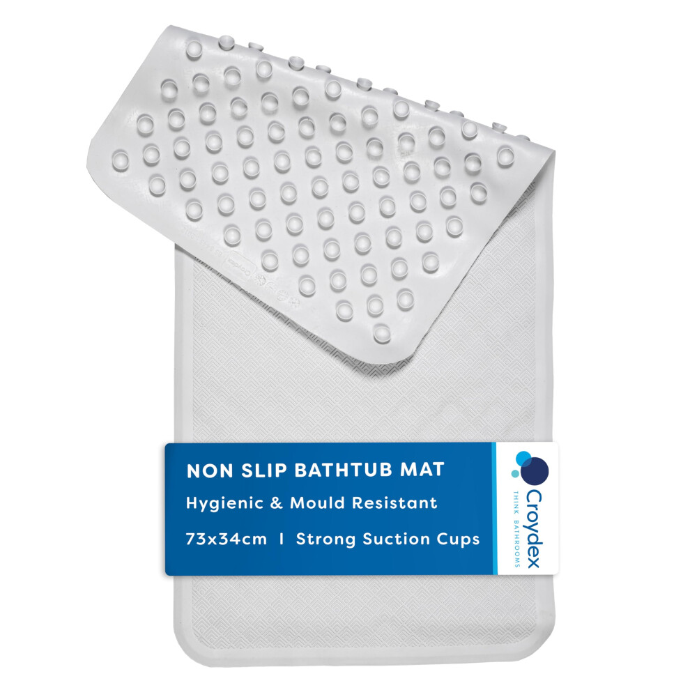 Croydex Rubagrip Bath Mat Non Slip Anti Mould For Inside Bath - Slip R