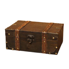 Decorative Storage Box With Vintage Wooden Structure Multi-Functional Use Elegant Hinged Lid Retro Design Durable Craftsmanship For Living Room Bedroo