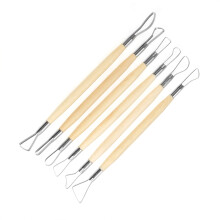 Bildhauerwerkzeug-Set mit doppelseitigem Design, Gravurwerkzeug mit Holzgriff für Keramik- und Wachsskulpturen, Set zum Schnitzen weicher