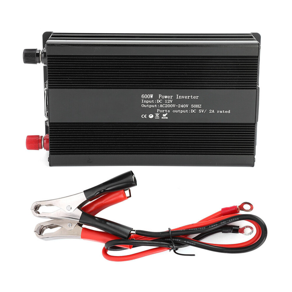 Compact Power Inverter 12V To Ac 110V Pure Sine Wave Output With Overload Protection Dual Outlets Wide Applications In Emergency Kits And Outdoor 9138057842951
