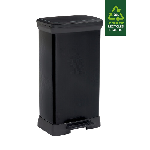 Curver CURVER Kitchen Bin, Plastic, Black, 39 x 29 x 72 cm 1