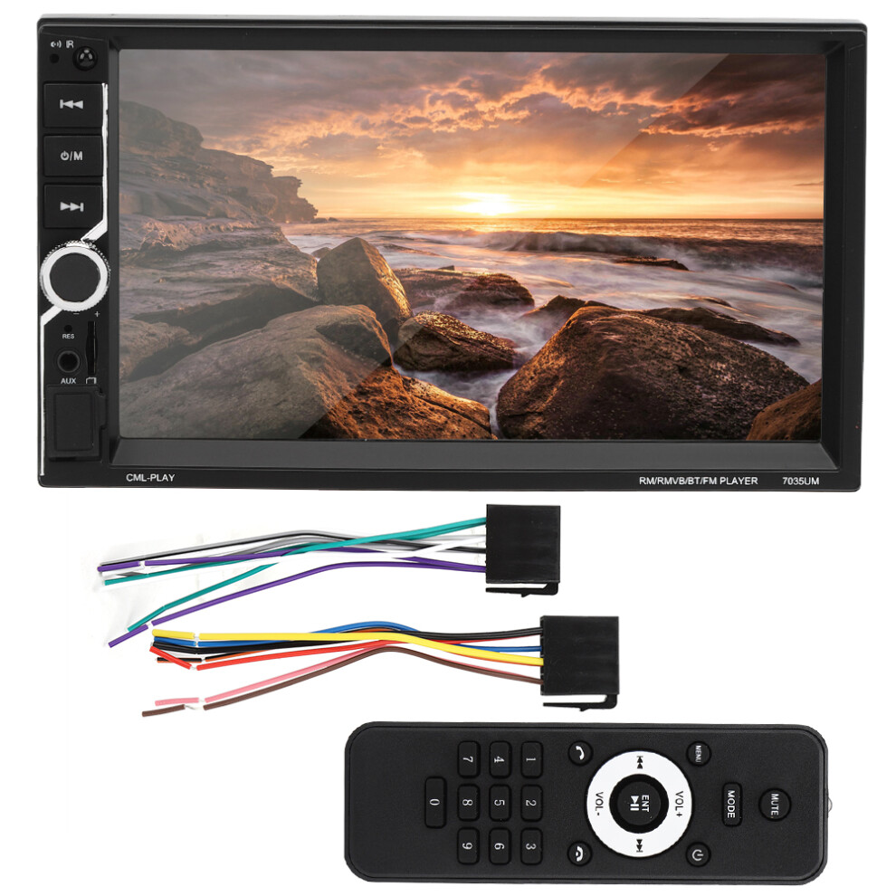Car Multimedia Player With Bluetooth Fm Radio Touchscreen 7 Inch Double Din Stereo Backup Camera Mirror Link Usb Port And Aux Input For Lossless 9138057843248