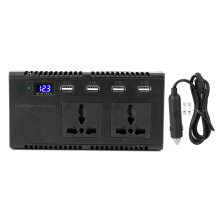 Portable Power Inverter Built In USB Type C Cooling Fan Inverter DC 12V To AC 220V High Conversion Efficiency Full Protection Universal Compatibility