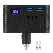 USB-C Car Outlet Adapter With Fast Charging Car Inverter DC To AC 200W Universal Compatibility Built-In Type C Intelligent Protection System