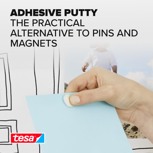tesa Tack Universal Adhesive Putty Alternative to Tacks and Pins, Whit 1