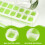 Ice Cube Trays, 2 packs Ice Cube Moulds with No-Spill Removable Lid, E 3
