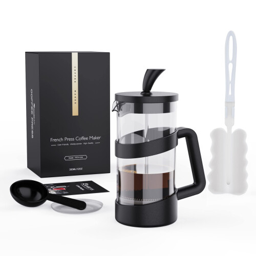 RAINBEAN 2 Cup Cafetiere Coffee Press French Press Maker for Filter Co