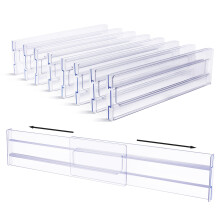Vtopmart 8 Pack Drawer Dividers, 3.2" High Expandable from 12.2-21.4"