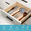 Vtopmart 8 Pack Drawer Dividers, 3.2" High Expandable from 12.2-21.4" 6