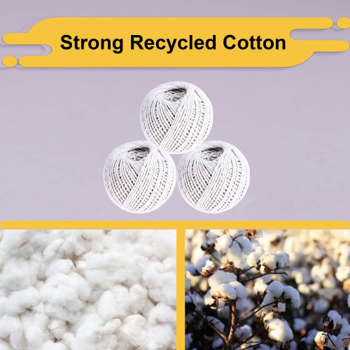 3x Cotton String Balls Kitchen Twine for Meat Durable White Twine for 1