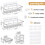 PKBD Rustproof Stainless Steel Shower Caddy 5 Pack, Bathroom Storage A 7