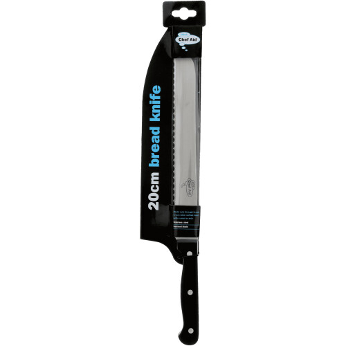 Chef Aid 20cm Bread Knife – Stainless Steel Blade, Ergonomic Handle, D