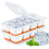 JRISBO Large Ice Cube Moulds, Square 4.5cm Ice Cube Trays with Lids, S 1