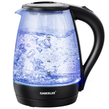 GABERLEE Electric Kettle, 1.7L, Fast Boil Quiet Glass Kettle with Blue
