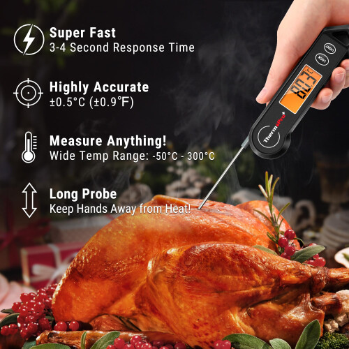 ThermoPro ThermoPro TP19HB Digital Meat Thermometer with Ambidextrous Kitchen Fo 1