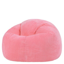 icon Kingston Cord Bean Bag, Bubblegum, Large Adult Bean Bag Chair wit