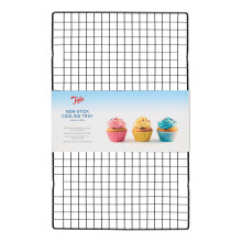 Tala Large Non-Stick Cooling Rack, Perfect for Cooling Freshly Baked Goods Including Muffins, Cookies, Biscuits and Cakes, Measures 40 x 25cm, Black