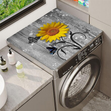 Sunflower Washer and Dryer Cover Waterproof Dust Protection AntiSlip Heat Resistant Mat Grey B 50x80cm