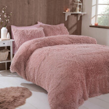 FAUX FUR SHAGGY Long Pile Face, Soft Touch Plush Fleece Reverse, Duvet