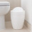 Addis Addis 518030 Diamond Style Round Swing Lid Bathroom Bin, White 5